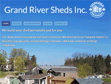 Tablet Screenshot of grandriversheds.com